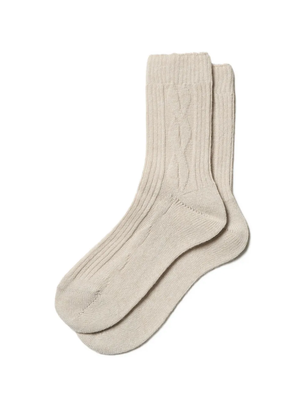 Peserico chaussettes en maille torsadée à design nervuré - Tons neutres
