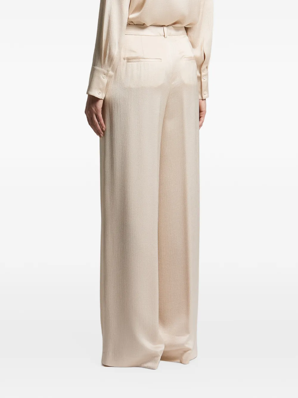 Peserico embellished-loop palazzo pants Beige