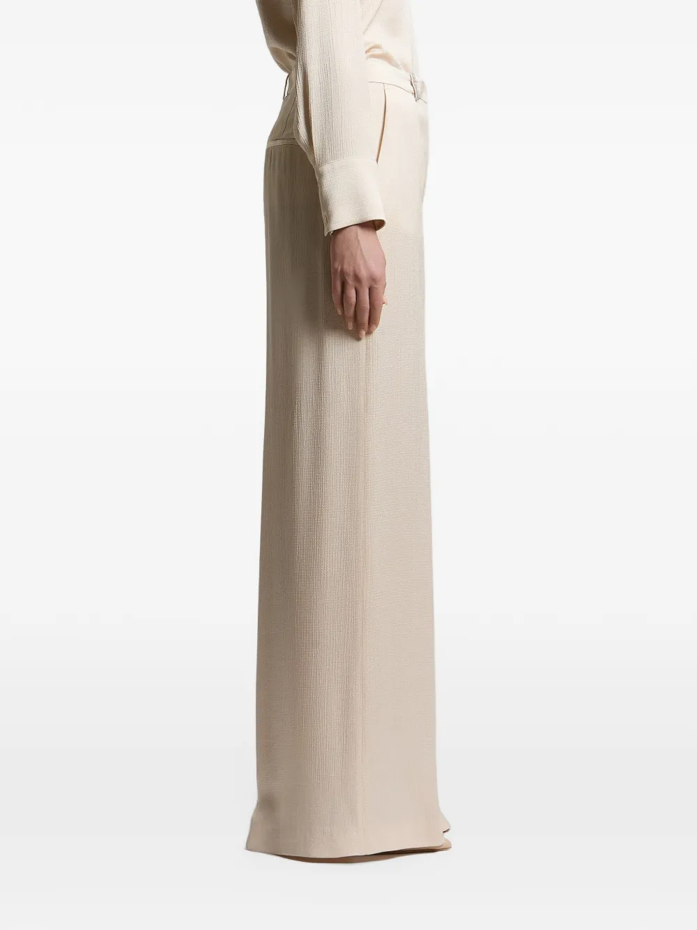 Peserico embellished-loop palazzo pants Beige
