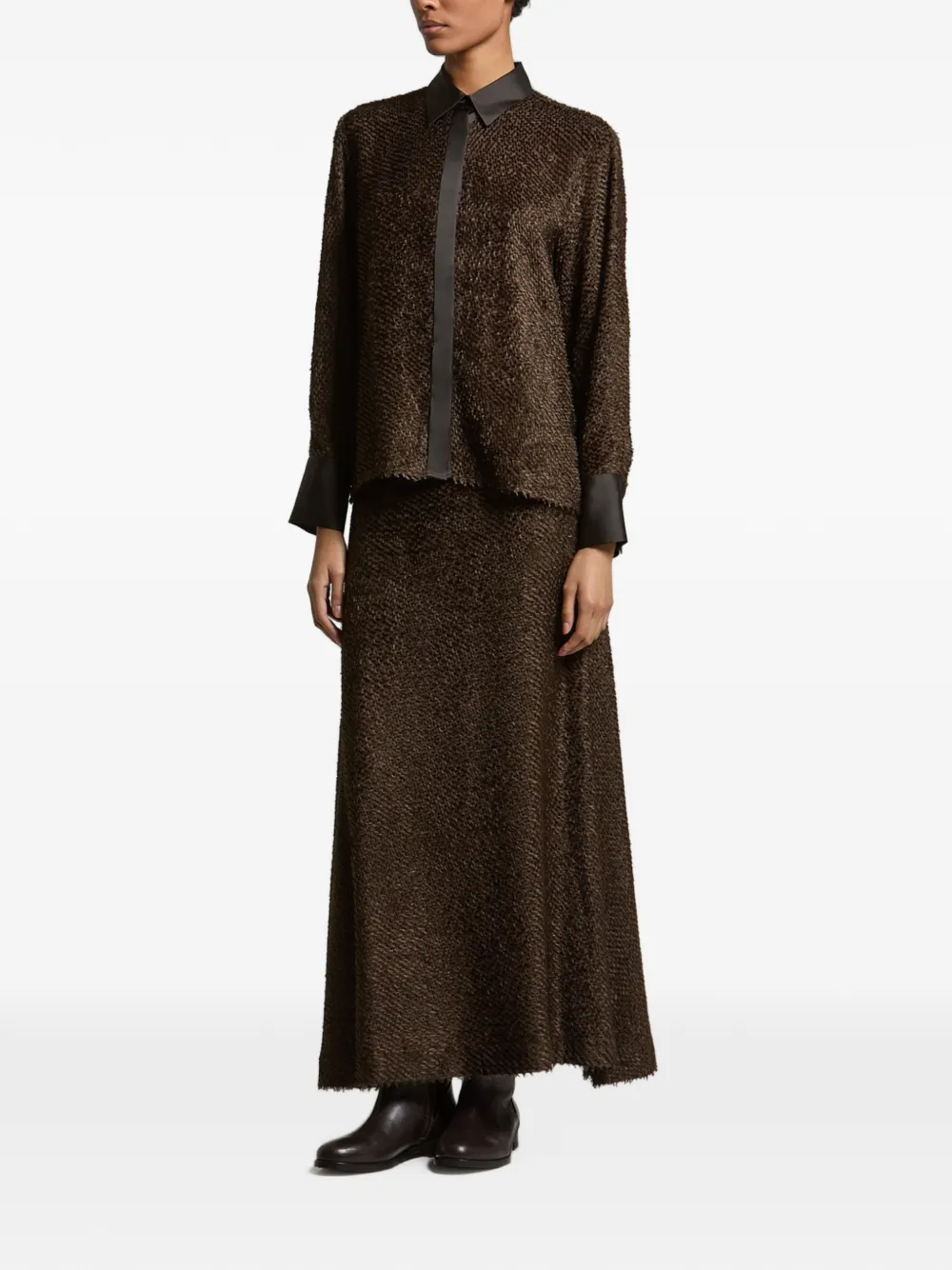 Peserico Blouse met textuur Bruin