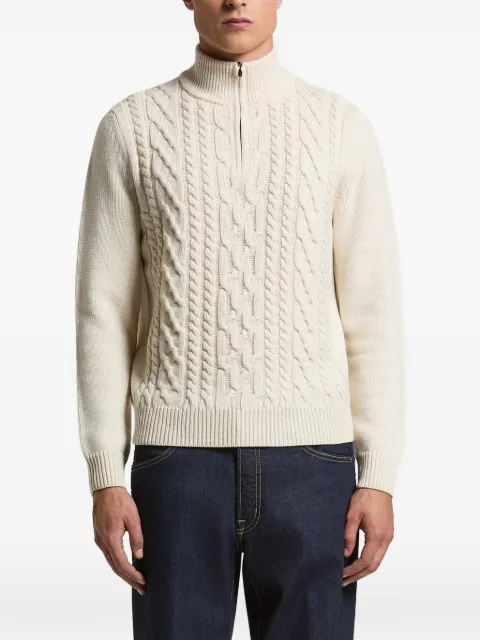 Peserico cable-knit quarter-zip sweater