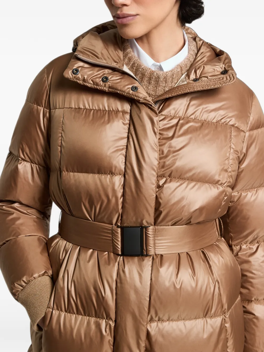 Peserico Jas met capuchon Bruin
