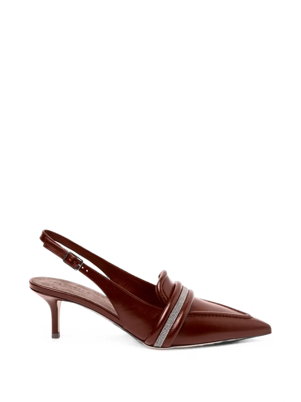 Peserico monili-chain slingback pointed-toe heeled pumps