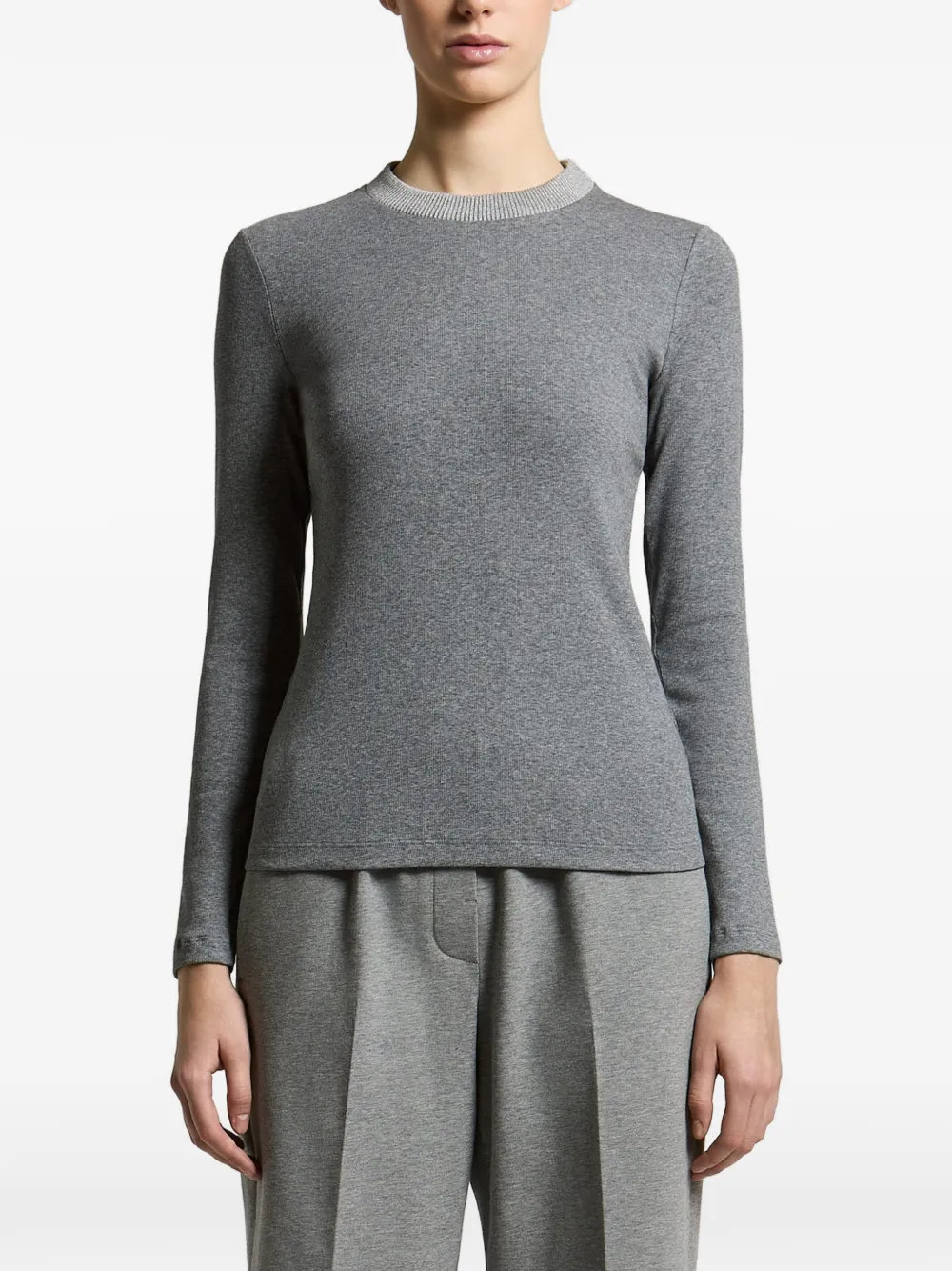 Peserico ribbed-knit long-sleeve T-shirt