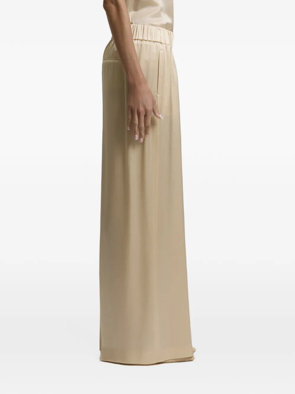 Peserico elasticated wide-leg trousers Beige