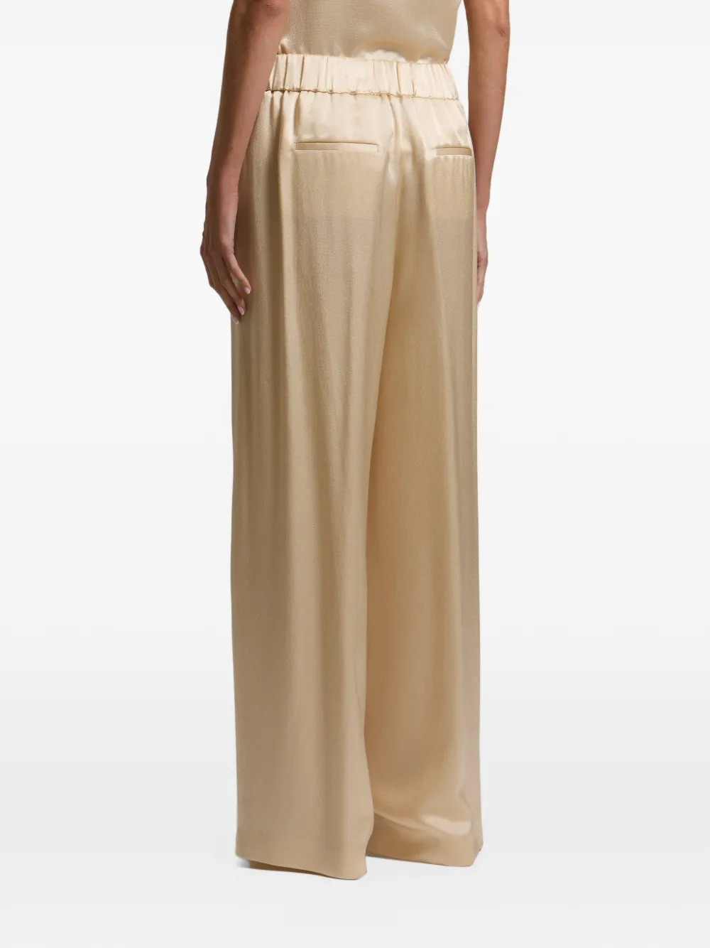 Peserico elasticated wide-leg trousers Beige