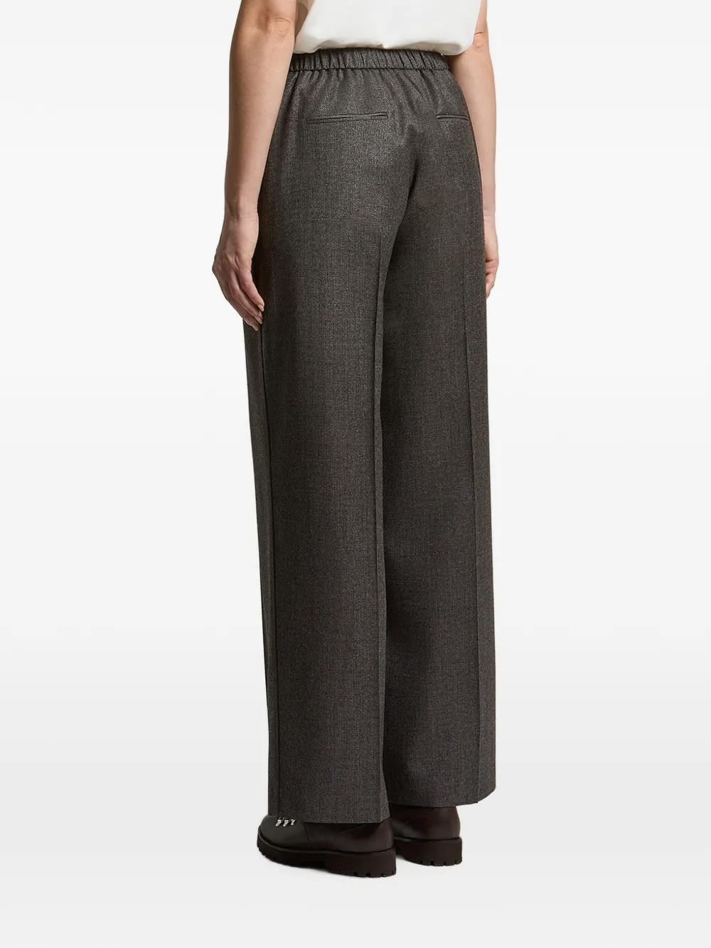 Peserico elasticated-waistband pleated trousers Grijs
