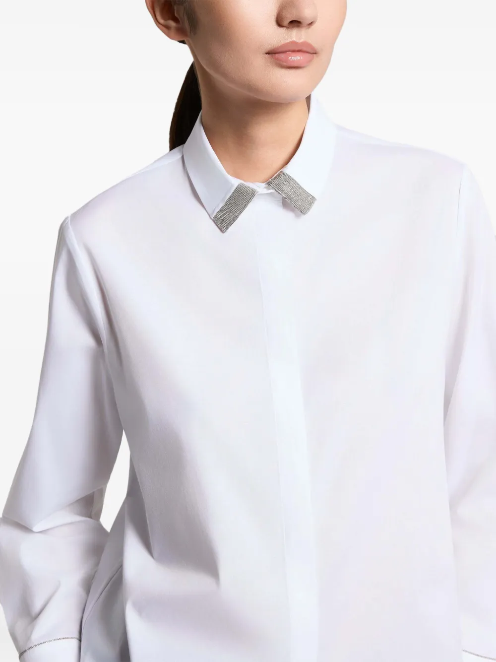 Peserico bead-embellished shirt Wit