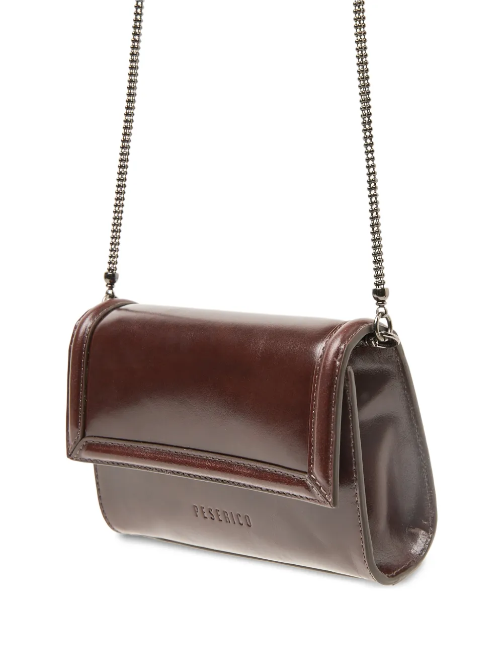Peserico Leren clutch Bruin