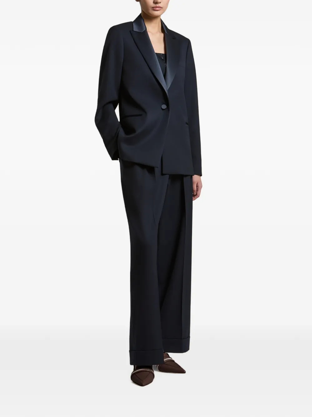 Peserico Blazer met enkele rij knopen Blauw