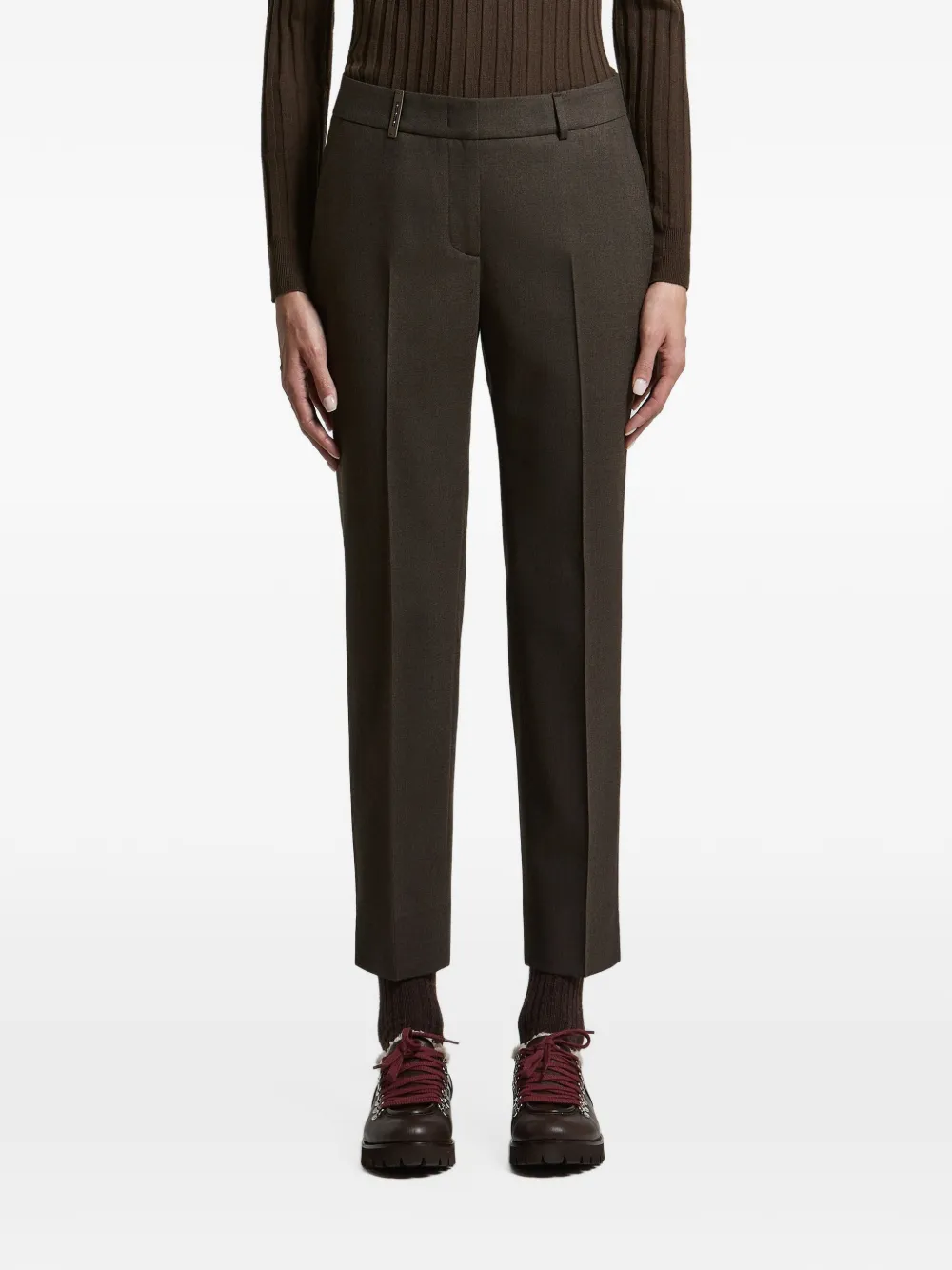 Peserico pressed-crease trousers Bruin