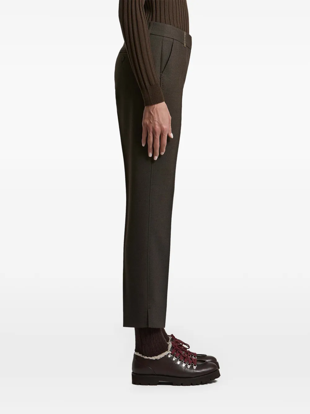 Peserico pressed-crease trousers Bruin