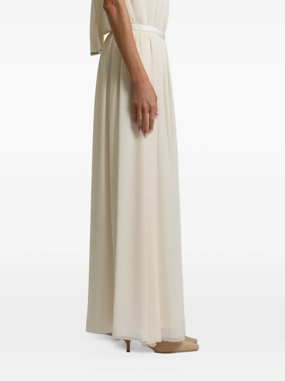 Peserico Maxi-plooirok Beige
