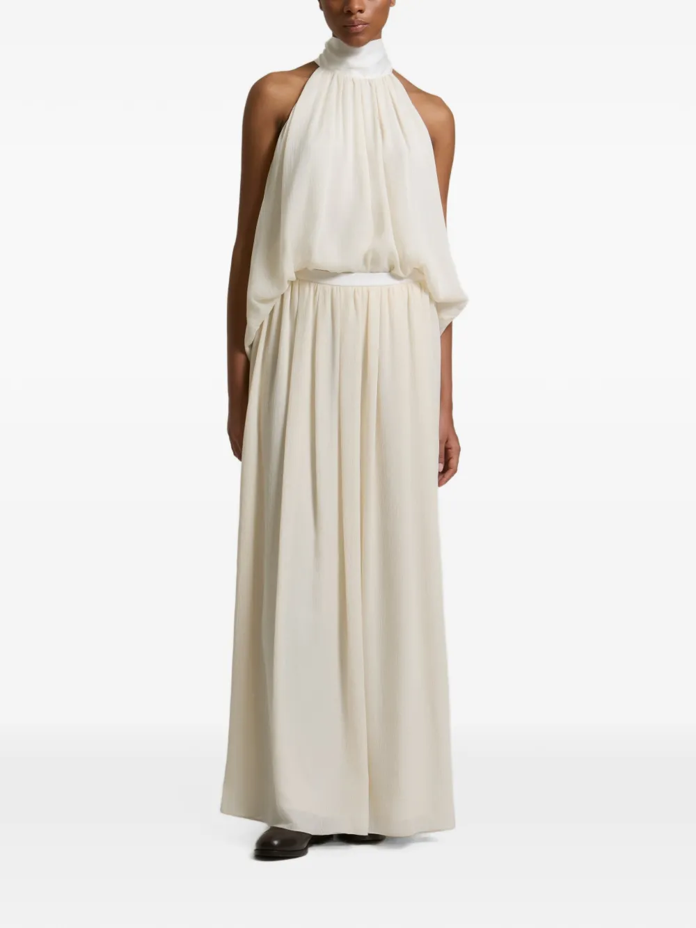 Peserico Maxi-plooirok Beige