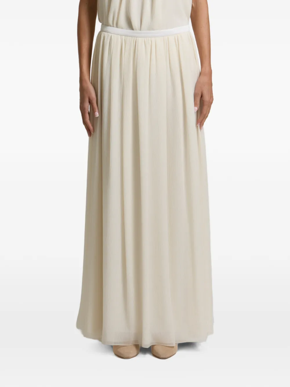 Peserico Maxi-plooirok Beige