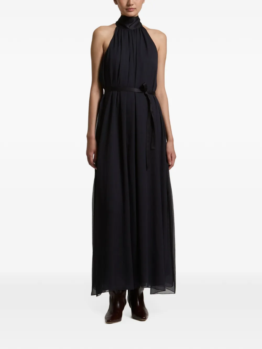 Peserico Geplooide maxi-jurk Blauw