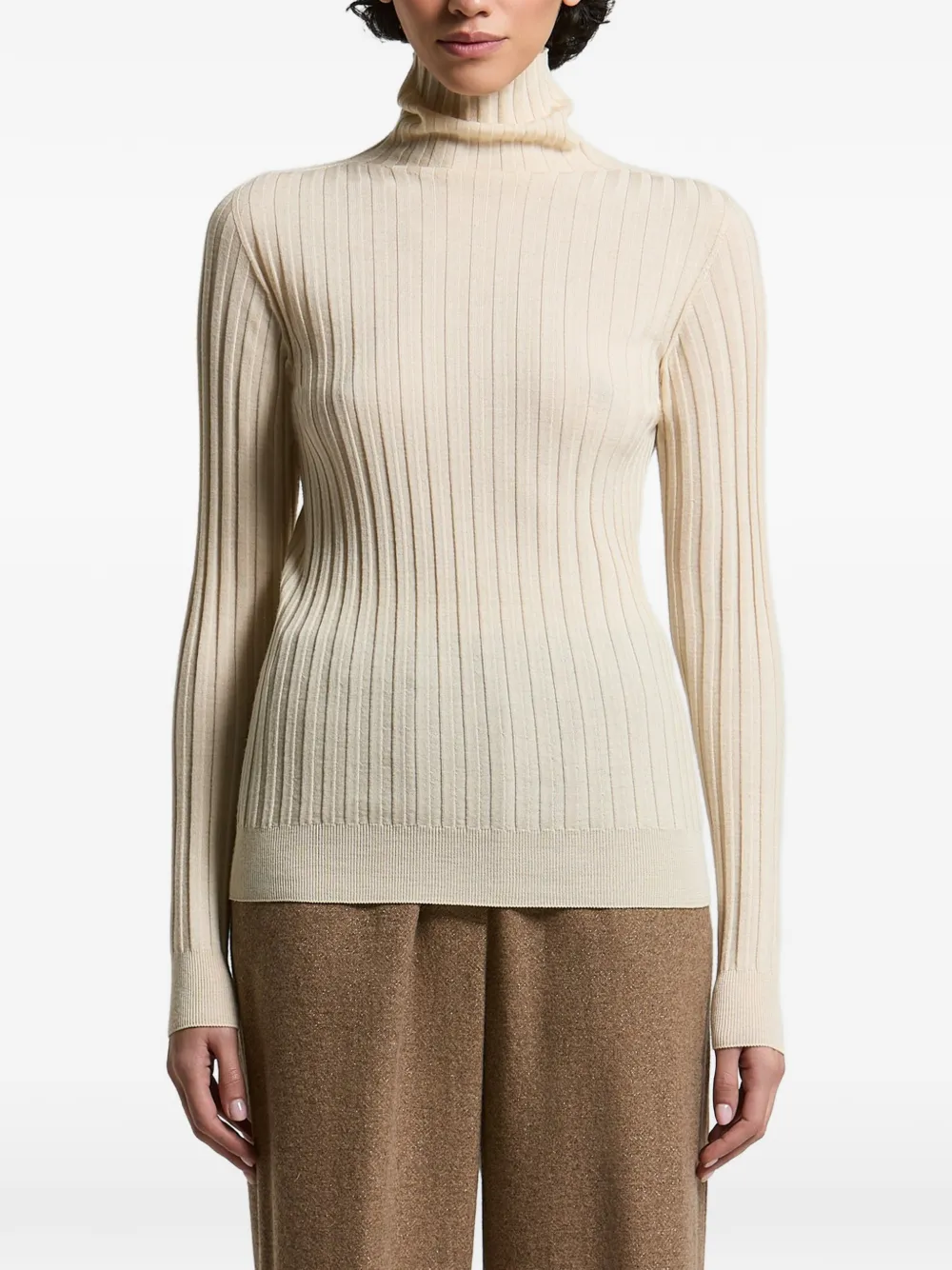 Peserico ribbed-knit roll-neck sweater