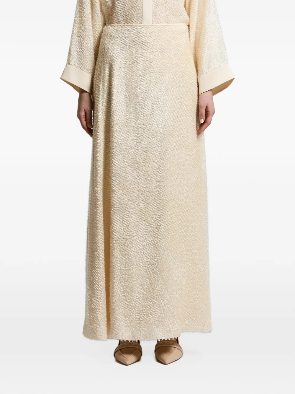 Peserico textured-finish maxi skirt - Nude