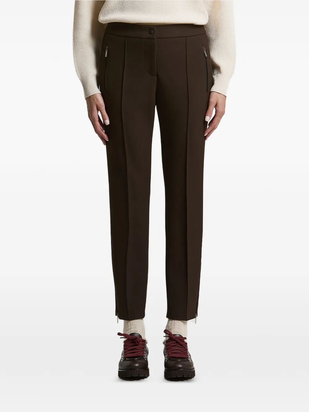 Peserico zip-detail tapered trousers