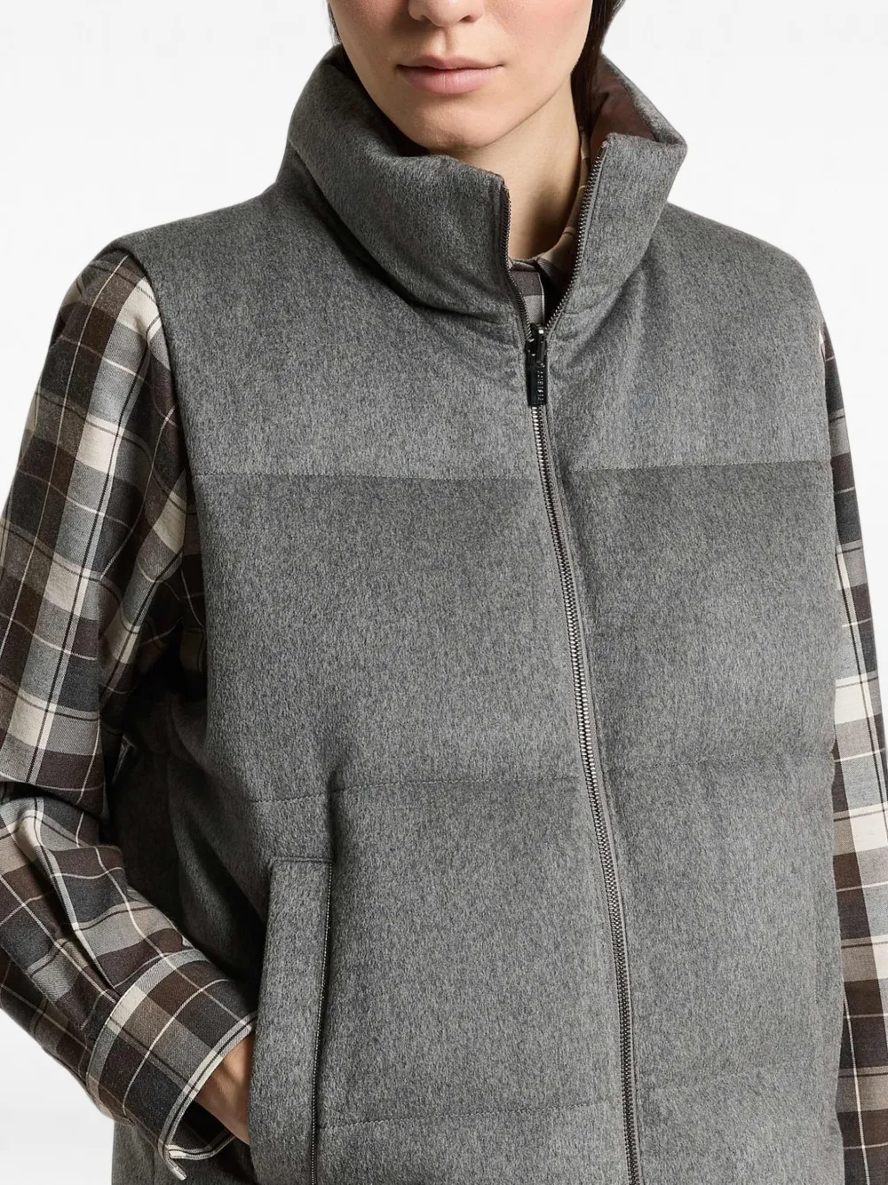 Peserico Omkeerbare bodywarmer Grijs