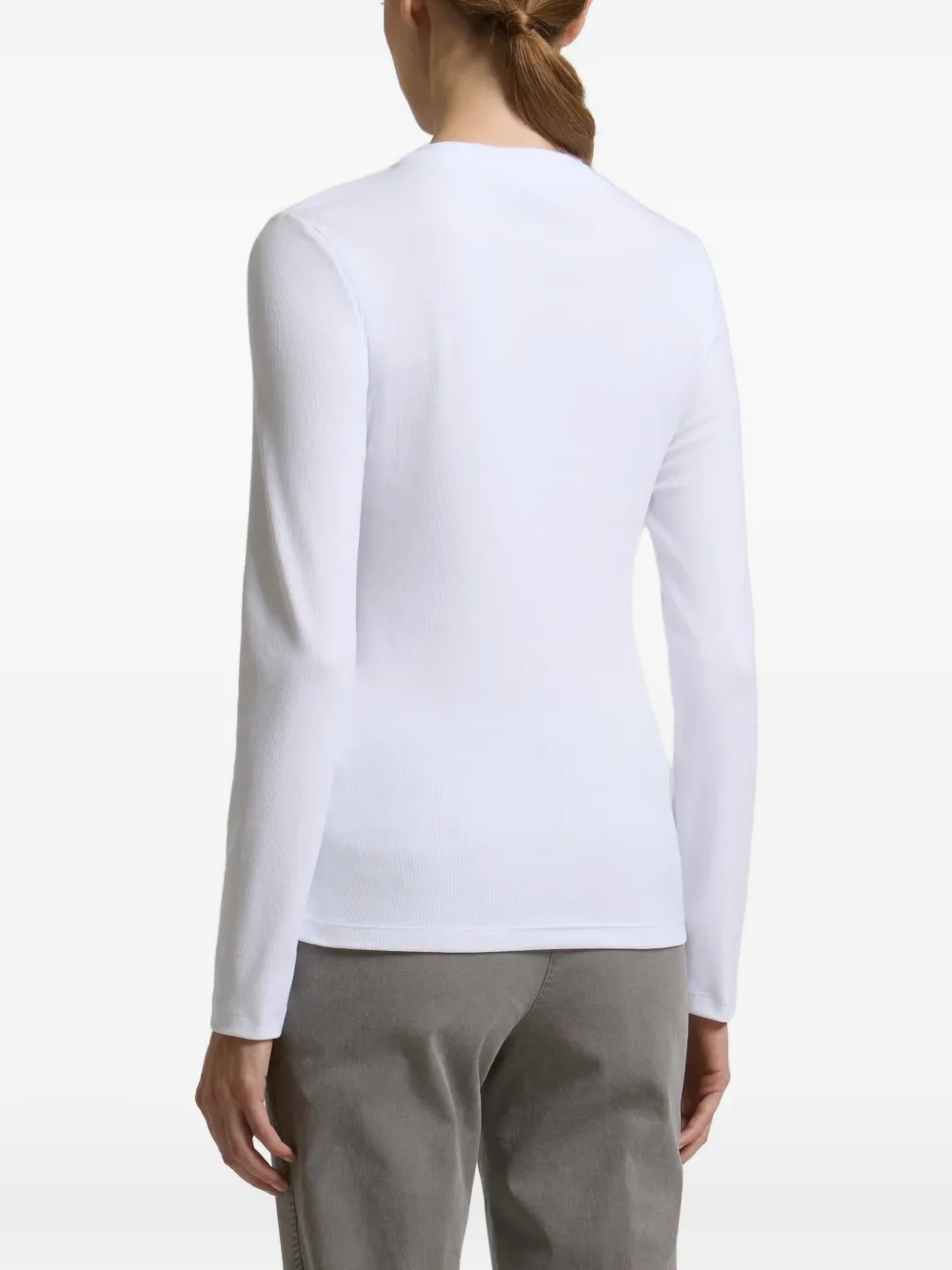 Peserico monili-chain long-sleeved T-shirt Wit