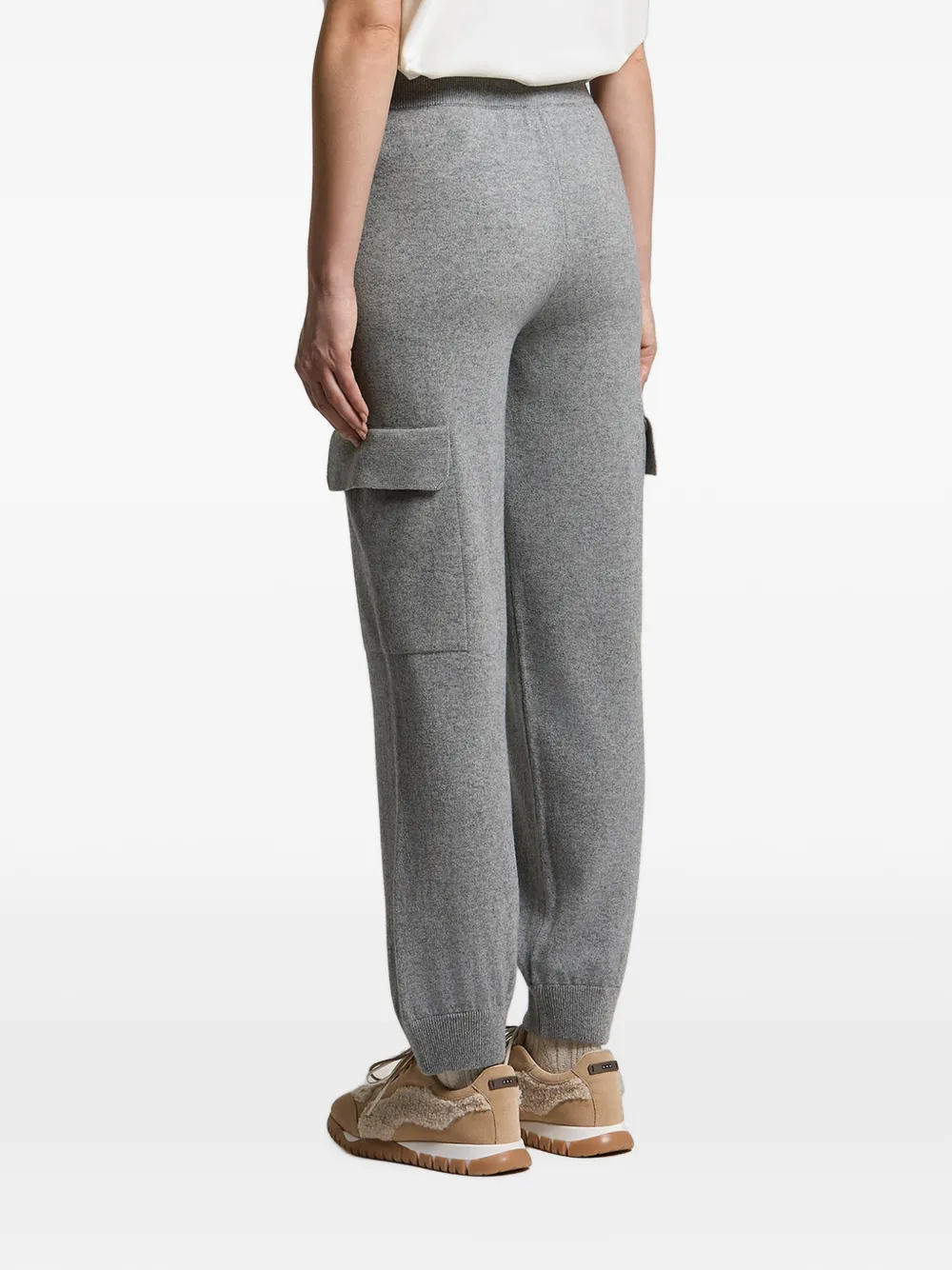 Peserico Gebreide cargo broek Grijs