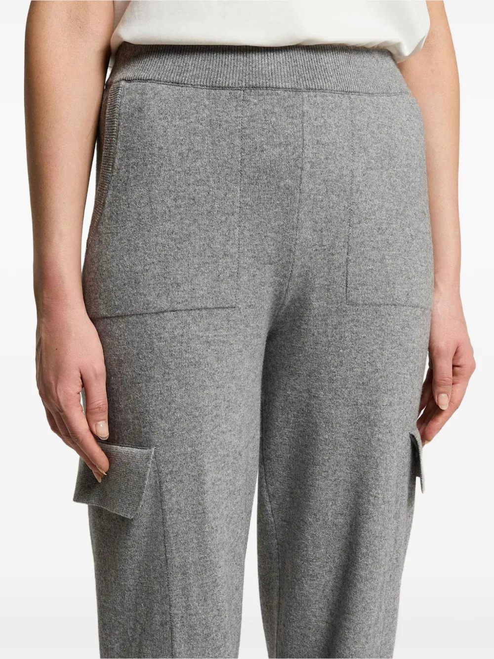 Peserico Gebreide cargo broek Grijs