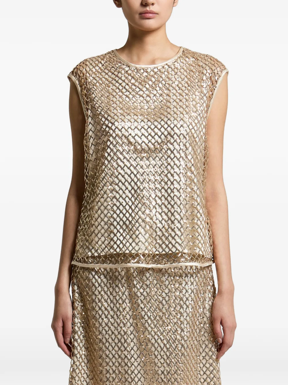 Peserico Top con paillettes - Oro