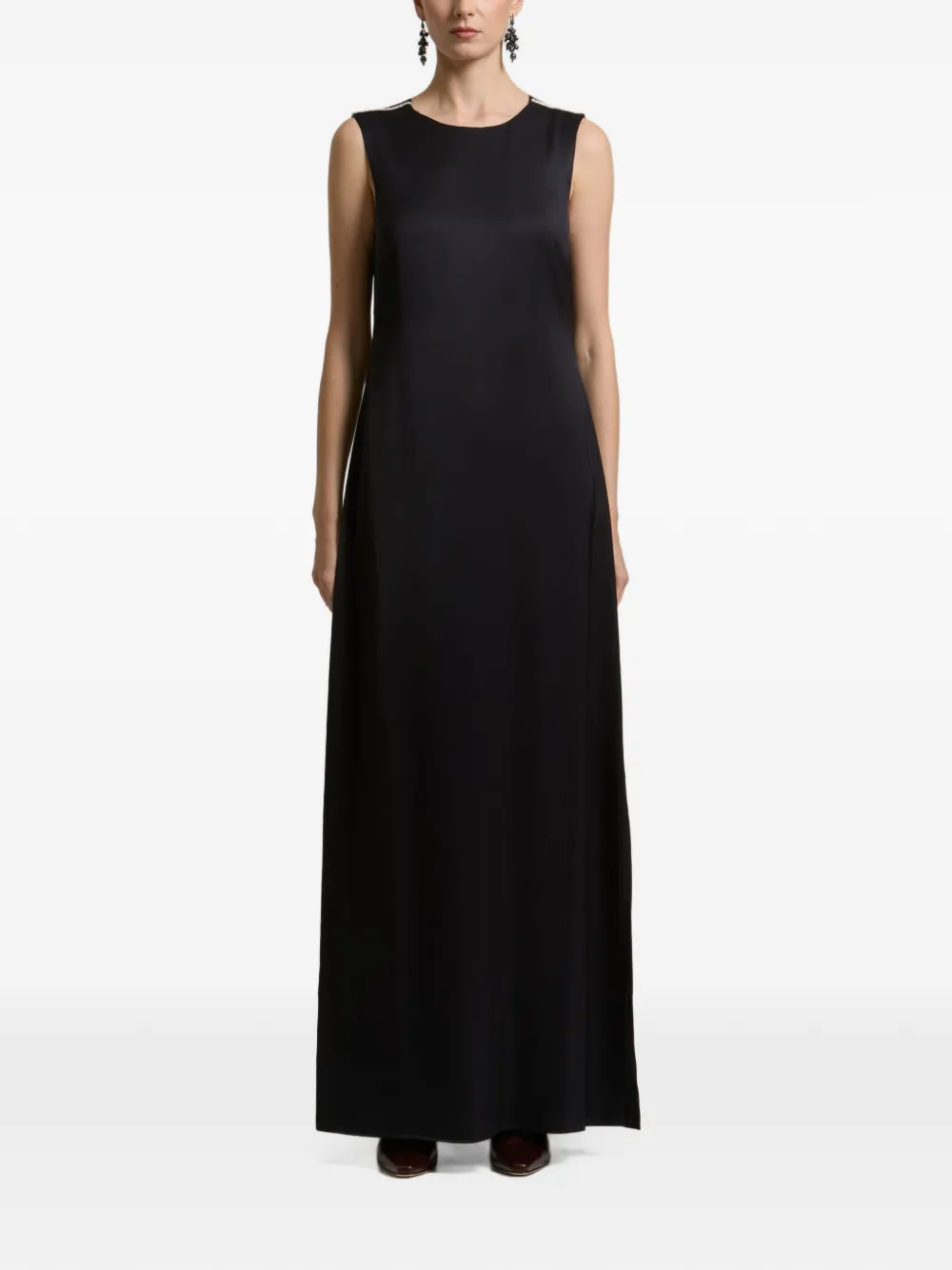 Peserico embellished-shoulder wrap-back maxi dress - Blu