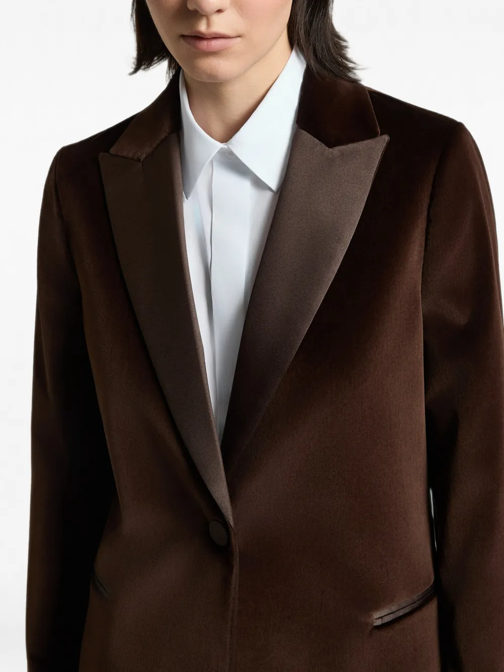 Peserico Blazer met puntige revers Bruin