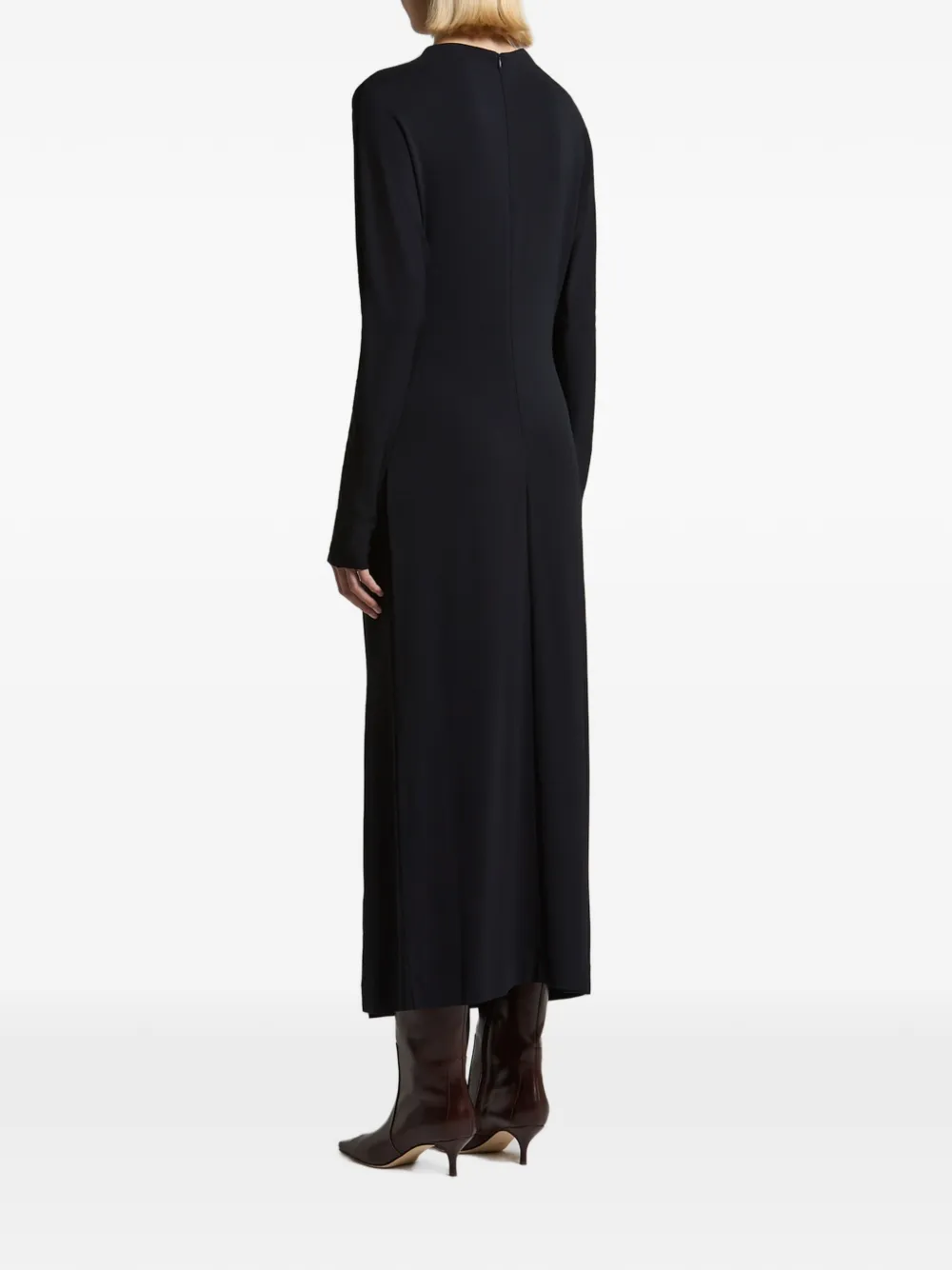 Peserico Maxi-jurk met metallic detail en ruches Blauw
