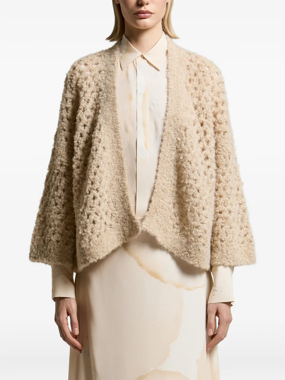 Peserico open-knit cardigan - Neutrals