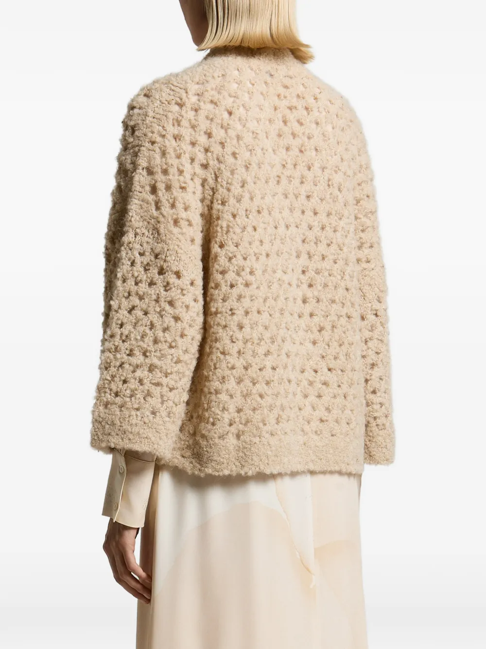 Peserico open-knit cardigan Beige