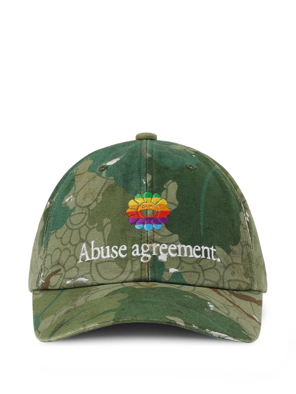Takashi Murakami camouflage-print embroidered cap