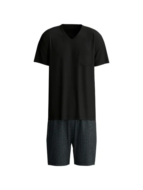 CALIDA Relax Streamline 2 V-neck chest-pocket short-sleeved pajama set