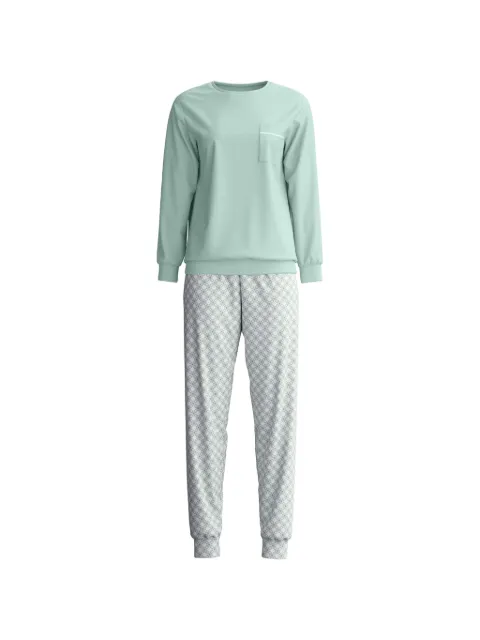 CALIDA geometric-print chest-pocket pajamas