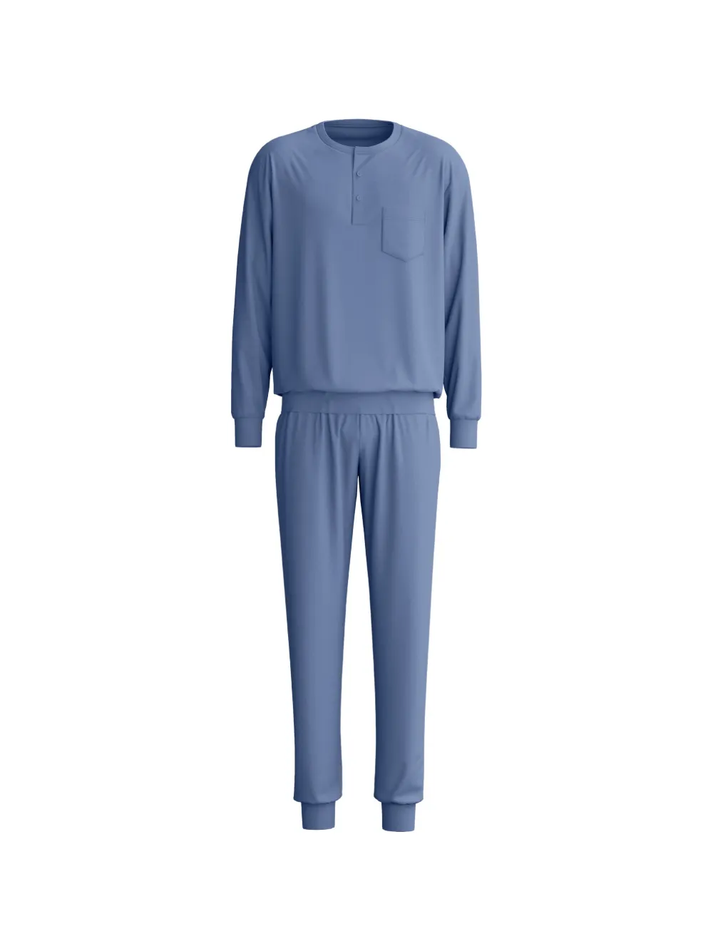 CALIDA Relax Choice button-placket chest-pocket pyjamas - Blau