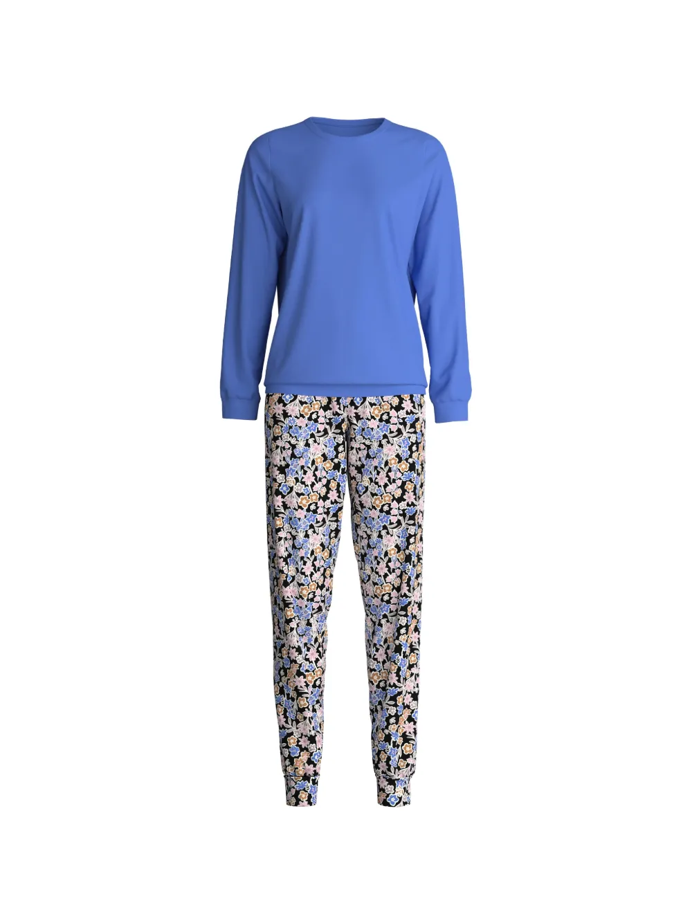 CALIDA Flower Dreams cotton pyjamas - Blau