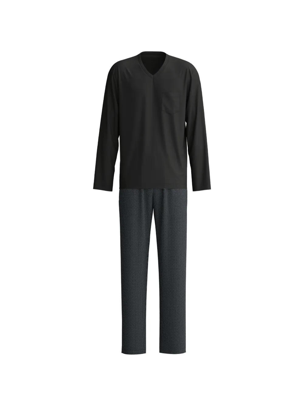 CALIDA V-neck pocket pajamas - Schwarz