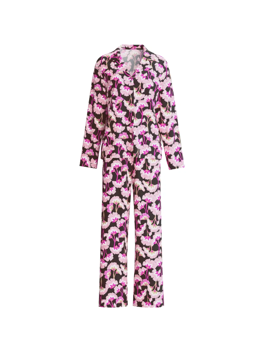 CALIDA Autumn Dreams floral-print cotton pajama set - Rosa