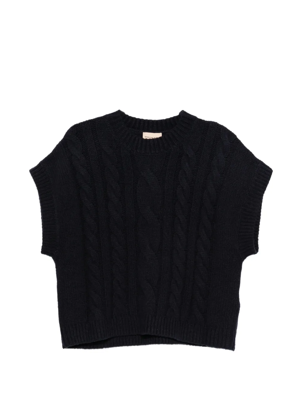 Stella Nova Cable-knit Vest In Black