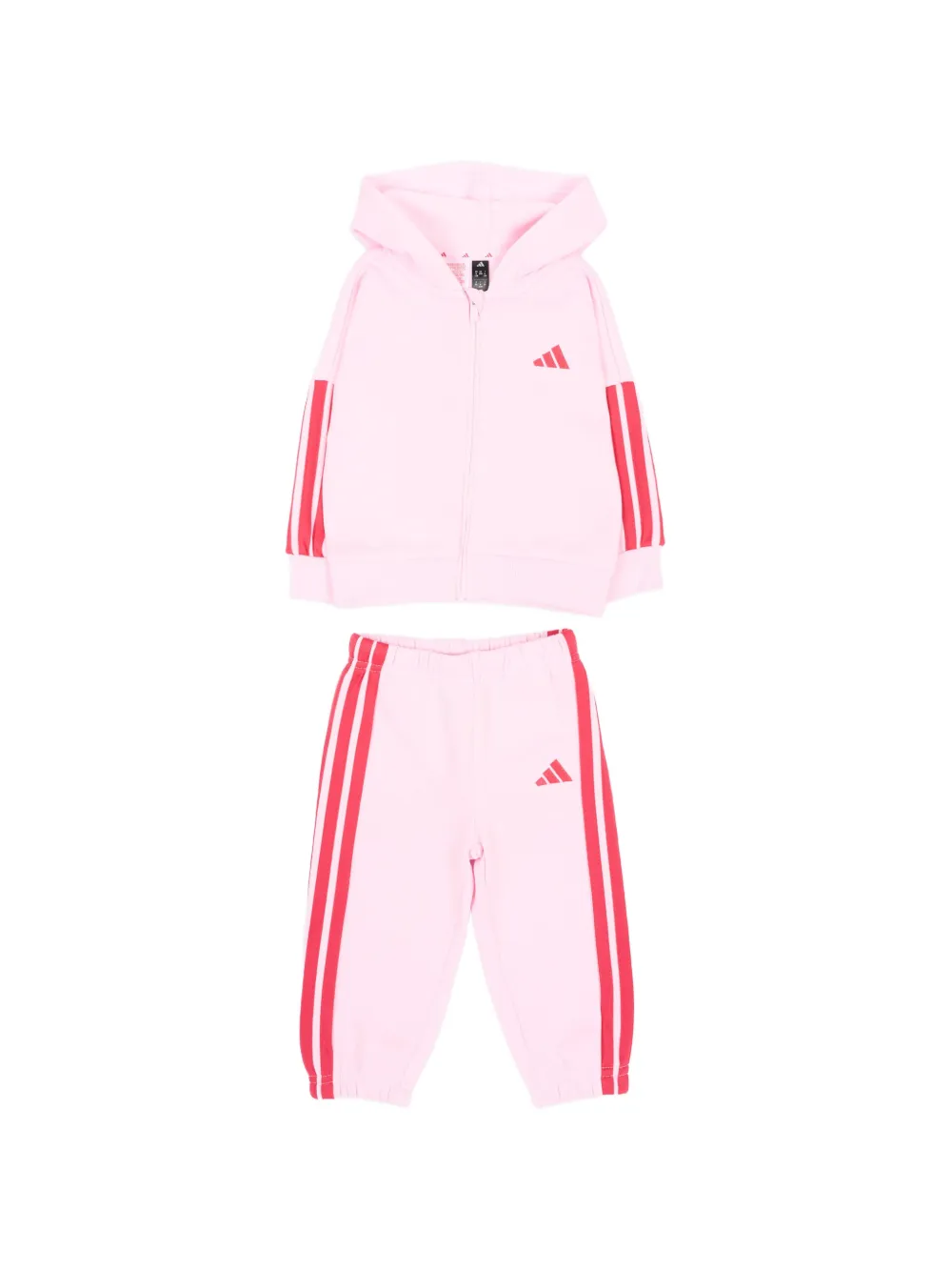 adidas Kids logo-print hooded tracksuit - Rosa