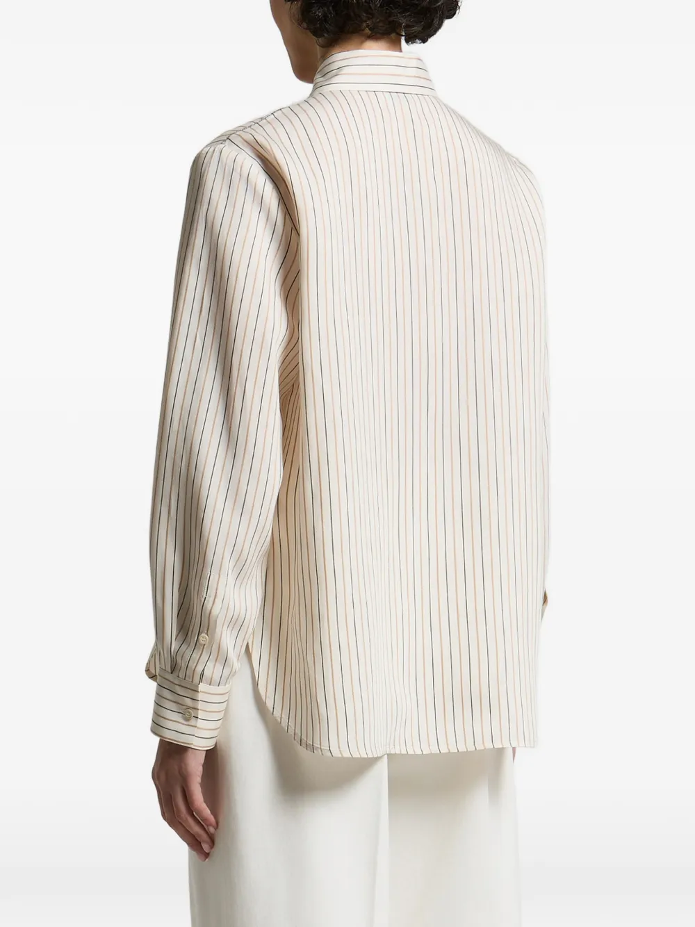 Peserico Gestreept overhemd Beige