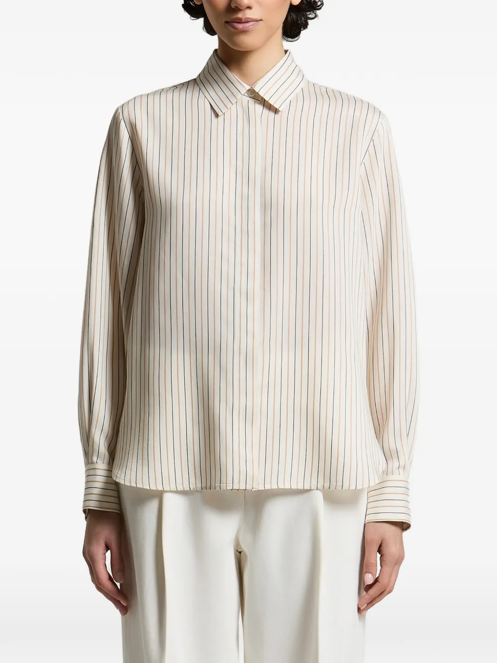 Peserico vertical-stripe shirt