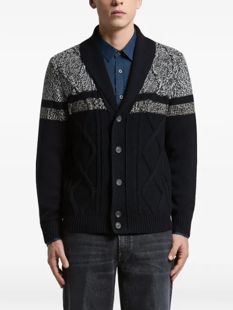 Peserico cable-knit shawl-collar cardigan