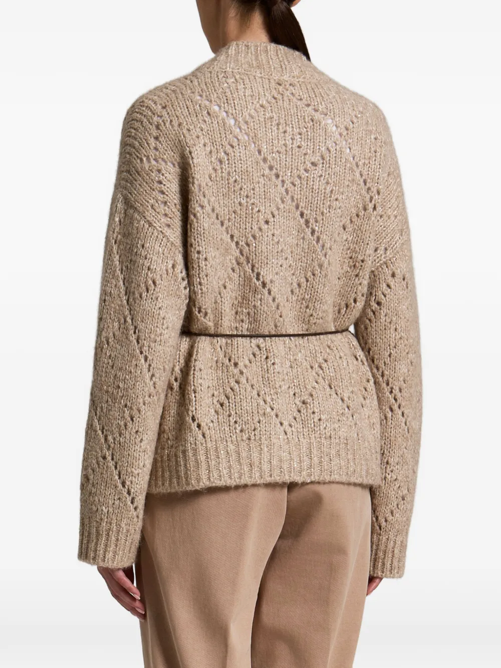 Peserico Vest met ceintuur Beige