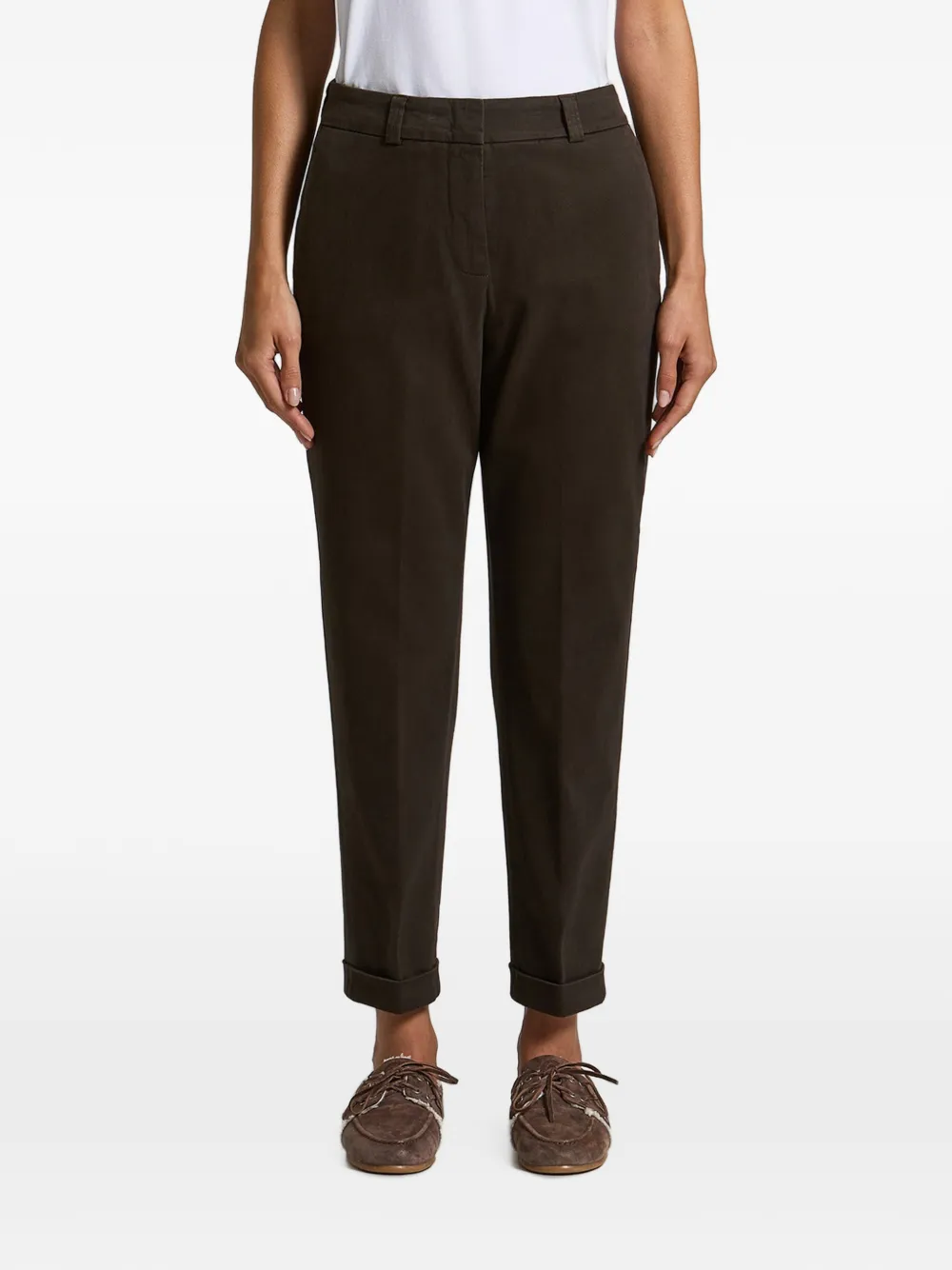 Peserico turn-up cuff tailored trousers