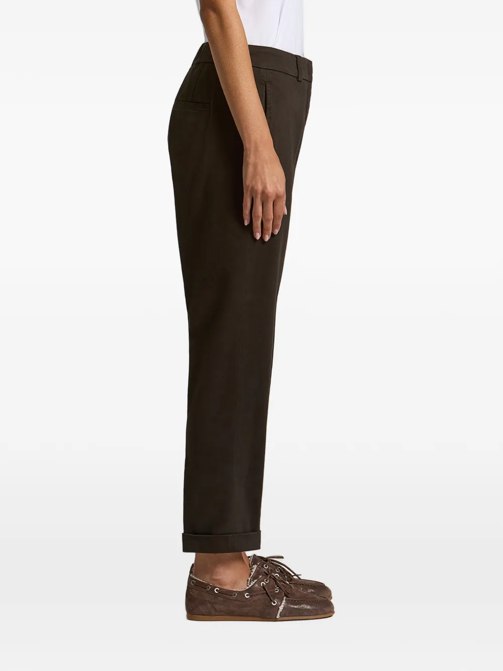 Peserico Pantalon met omgeslagen pijpen Bruin