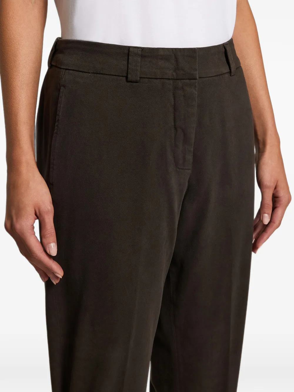Peserico Pantalon met omgeslagen pijpen Bruin