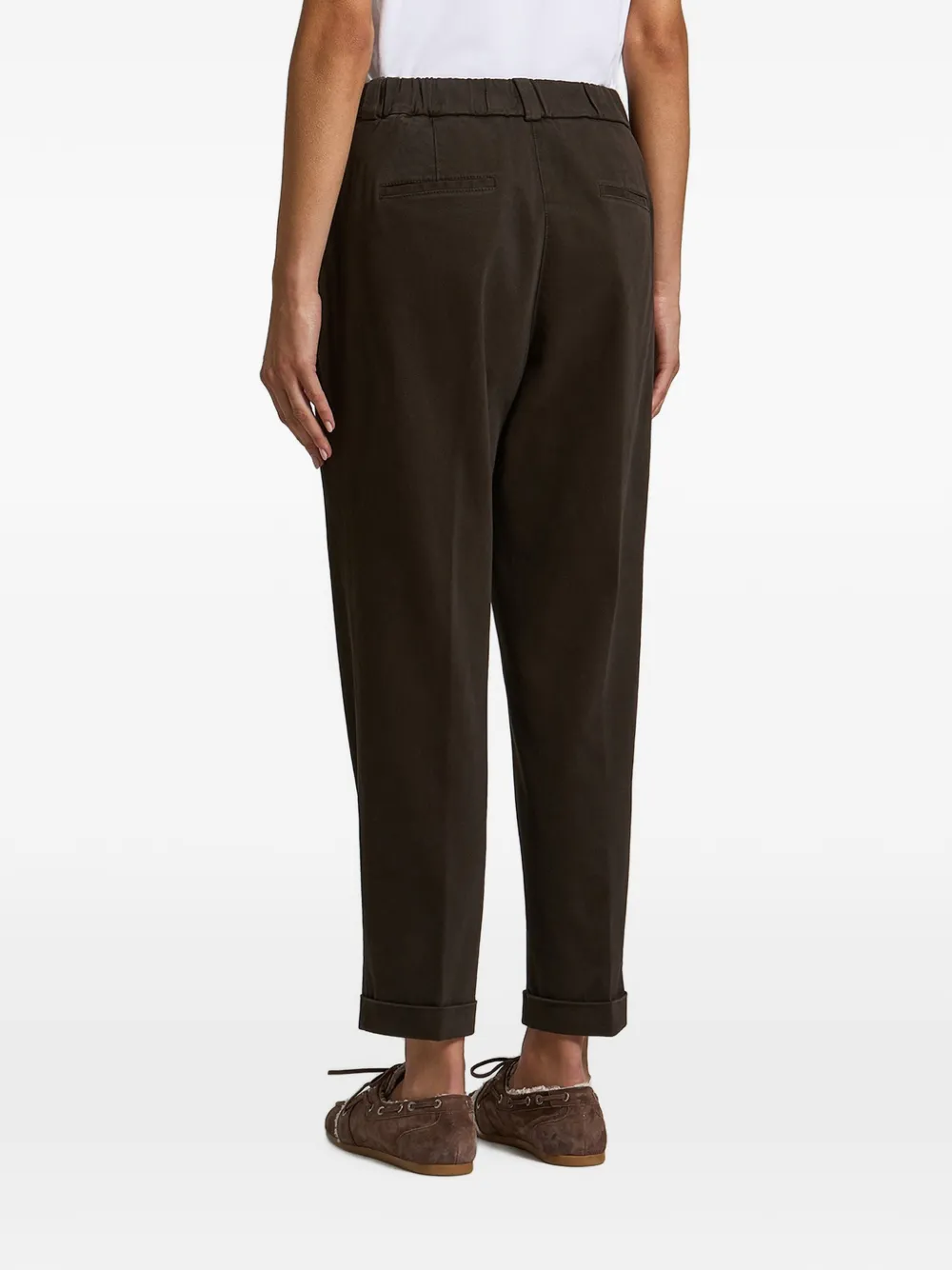 Peserico Pantalon met omgeslagen pijpen Bruin